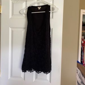 J crew black lace tank